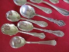  18  Vintage Silverplate Sugar Spoons  Mixed Lot    wb