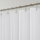 Fabric Shower Curtain Liner Solid White Hotel Quality Mildew Resistant Washable