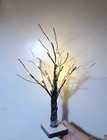 Led Snow Bonsai Tree Light 15-inch Tabletop Lamp W  24 Light Bulbs 
