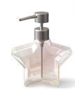 3pc Bathroom Accessory Set Clear Star Soap Dispenser Toothbrush Holder Tray
