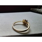 Vintage Gold Tone Lavender Purple Stone Cluster Bypass Ring Size 8