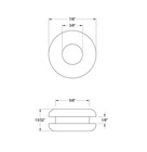Rubber Grommet To Fit 5 8  Hole 1 8  Thick Panel - 3 8  Inner Diameter
