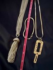 Mixed Lot Gold Tone Metal Necklace   Bracelet Set  3 Pieces