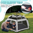 Baby Playpen Foldable Indoor Outdoor Babies Toddlers Pop Up Beach Tent W  Canopy