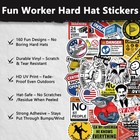 160pcs Funny Blue Collar Hard Hat Stickers For 160pcs 