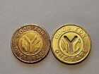 New York City   Nyc Transit Authority Subway Tokens - Large Y - 2 Tokens