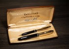 Nos Sheaffer Pfm V   Pencil Set   14k Gold Inlaid Nib   Snorkel Filler