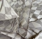 Lot Of 10 Yards Upholstery Fabric 56    Wide Gray Beige Harlequin Diamond Pattern