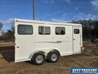 2026 Bee Trailers 3 Horse Chief Model Deluxe Slant Load 7 Tall Feed Windows 