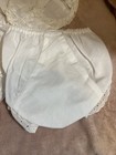 Vintage Icm Girls Panties Diaper Cover Size 4 White Lace Double Seat X4 Lot