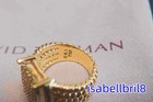 Newdavldyurmansterling 18kgold wheaton pave Diamonds Ring 16x12mmsize 7