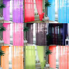 Solid Color Floral Tulle Voile Window Curtain Drape Panel Sheer Scarf Divider 