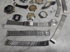 Vintage Mixed Lot Mechanical   Battery Watches Men s Women s   Parts   Bands