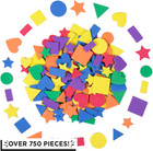 Assorted Self Adhesive Foam Shapes  Multicolored