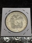 1943 Ecuador  Cinco Sucres Coin 0 720 Silver Condition Xf-au 