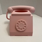 Pink Tissue Box Cover Holder Rotary Style Telephone Hard Plastic New