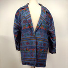 Vintage Aztec Print Chore Jacket On The Verge Usa 90s Women s Small Oversized