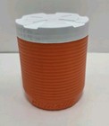 Lot Of 3 - Vintage Gatorade Powder Container Jugs Twist Off Lids Orange   White