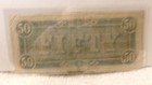 Authentic Confederate States America 50 Dollars Note Currency 1864 Paper Money