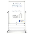 Rolling Mobile Dry Erase Board Magnetic Whiteboard W  Stand 40 28  Double Sided