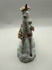Porcelain White Unicorn Flowers On Cloud Vintage 1997 Yh