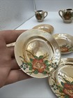 Vintage Japan Child   s Lusterware Tea Set     18 Pcs Floral Peach Lustre