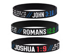 Bible Verses Silicone Religious Bracelet Bangle Jesus Christian Wristband 6 Pcs