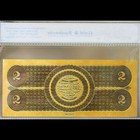 100mg 24k Gold 1862  2 Two Dollars Legal Tender Banknote White Coa
