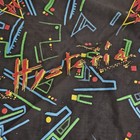 Vintage Def Leppard Bandana 80s Hysteria Black Neon Graphics Rock Tour Scarf