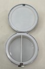 Brighton Vintage Silver Tone Blue Enamel Butterfly Pill Box Case 2 Compartment