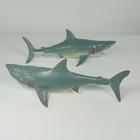 Lot Of 2 Vintage Great White Shark Squeaky Toys 10  Jaws Rubber Sea Animal