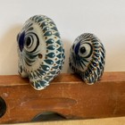 Vintage Erandi Tonala Owls Set Of 2 Figurines Signed Ceramic Mexican Folk Art