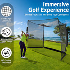 Yunic Golf Driving Cage With Metal Frame And Simulator Impact Screen