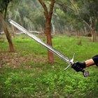Hand Forged Templar Knights Battle Ready Sword  Steel  Brass Guard   Pommel Gift