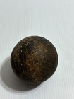 Primitive 3 25  Wooden Croquet Ball White Paint Speckles   Sm Cracks Antique