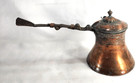Antique 19th Century Middle Eastern Dallah Folding Handle Coffee Pot Copper