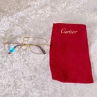 Vintage Cartier Tank Eyeglasses Gold Frame 62-12-140 With Red Velour Pouch