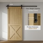 Ccjh 6ft Sliding Barn Door Hardware Kit Wooden Singledoor adjustable Floor Guide