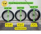 Pair Of 24 x2 4  507  Fat Off-road Wheelchair Wheels With Axles  new 