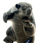 Inuit Dancing Bear Hand Carved Stone Sculpture   Signed Moe P