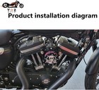 Tdz 2pc Air Cleaner Intake Filter Kit For 2004-2020 Harley Sportster A-skull