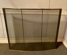 Vintage Fireplace Screen Oversized Metal And Brass 45    Wide X 37    Tall