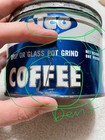 Vtg Natco Blue And White Metal Coffee Can One Pound As Seen  read  Chicago