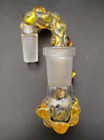 14mm Yellow  Glass Hobnail Drop Down Attachment Adapter