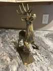 Vintage Large Brass Deer 14 1 2    Tall