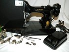Vintage 1957 Singer Featherweight 221 Sewing Machine W  Case   Accessories Look 