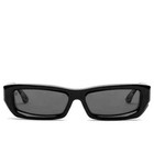 James Oro Black Rogue Square Frame Sunglasses Black Lens - New In Box