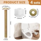 4 Sets Toilet Seat Screws Replacement Kit  Universal Toilet Seat Bolts  Sturdy T