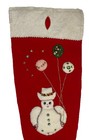 Vtg Felt Sequin Christmas Stocking Handmade 1950s Mcm Cowboy Snowman Train Drum