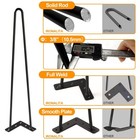 4 Pcs 18 Inch Hairpin Legs Heavy Duty Industrial 3 8in Black Solid Iron